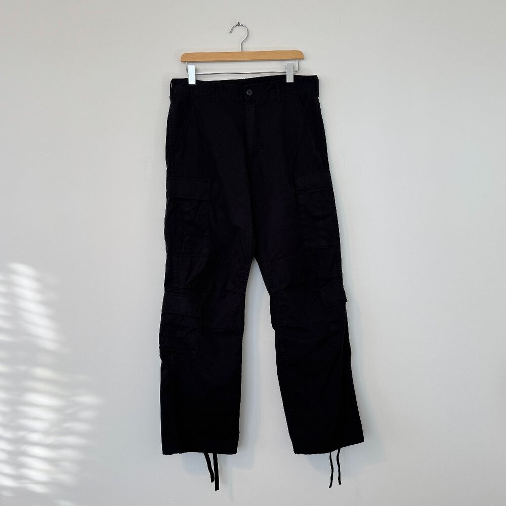 Men's Black Military Style Cargo Pants